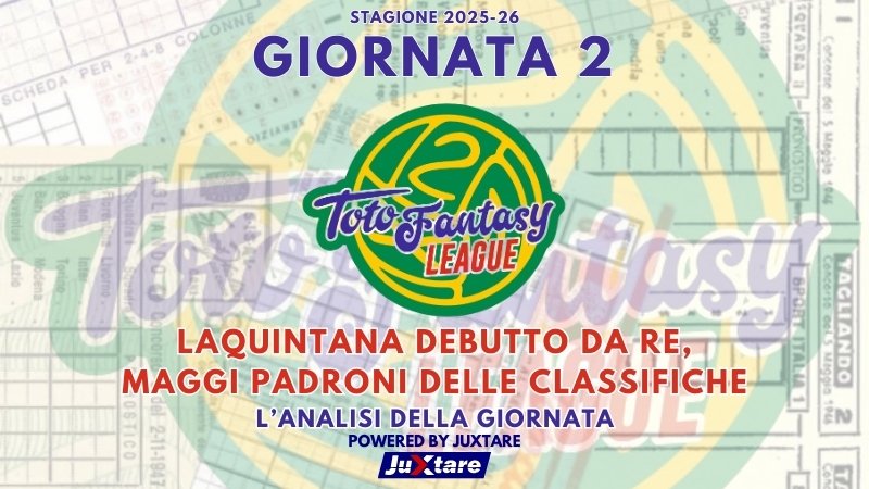 Toto Fantasy League 2025-26 - Giornata 2
