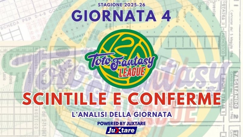 Toto Fantasy League 2025-26 - Giornata 4
